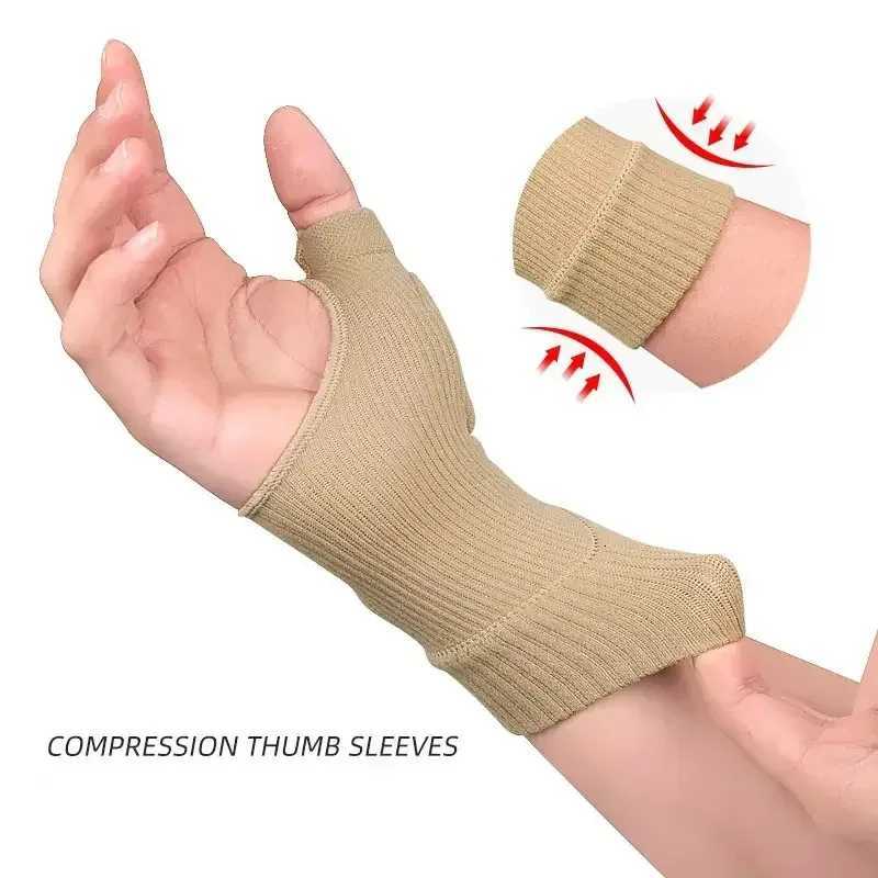 1Pair Breathable Wrist Thumb Compression Arthritis Gloves Wrist Support Brace with Gel Thumb Injury Pads for Pain Relief M251226