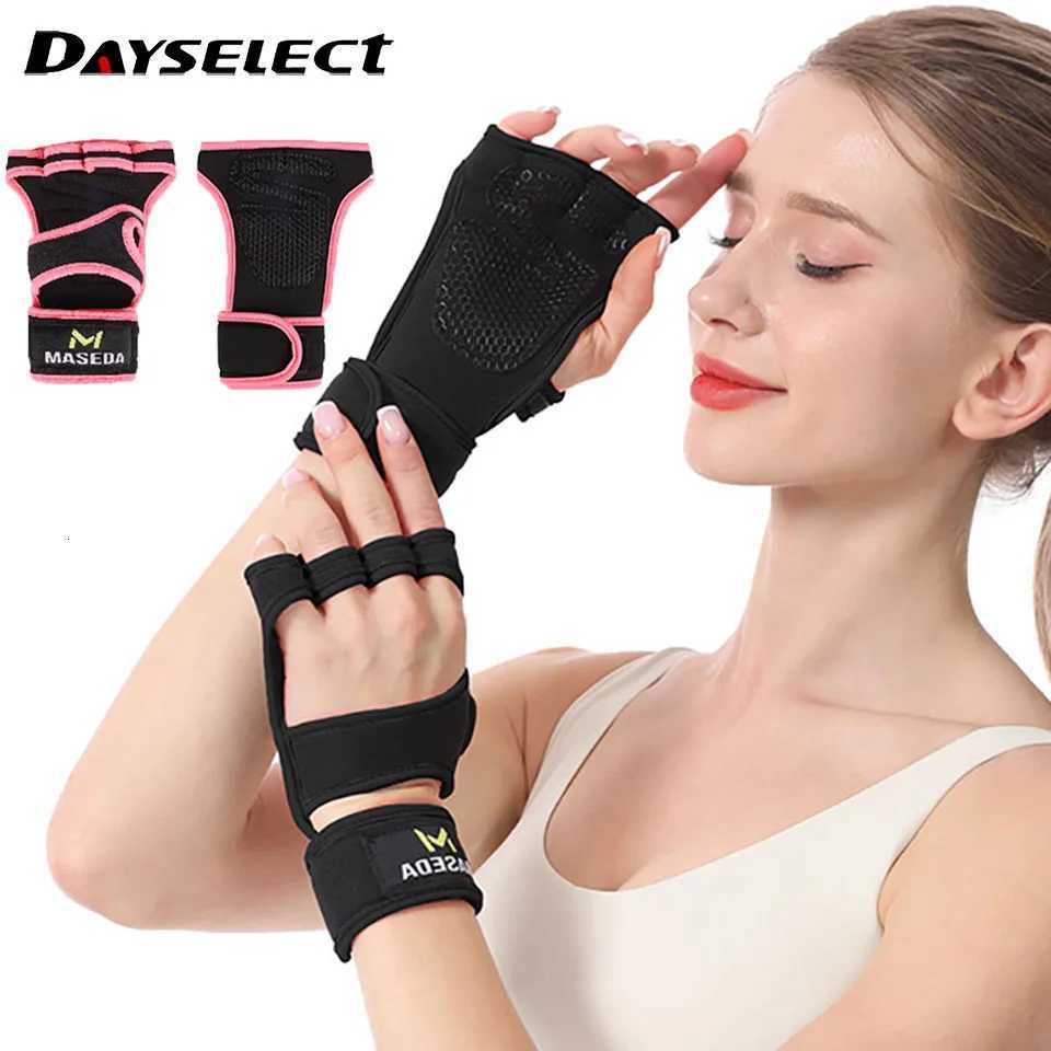 1Pair Fitness Hand Protective Gloves Pull-up Anti-slip And Wear-resistant Barbell Weightlifting Half-fingered Sports Gloves M251226