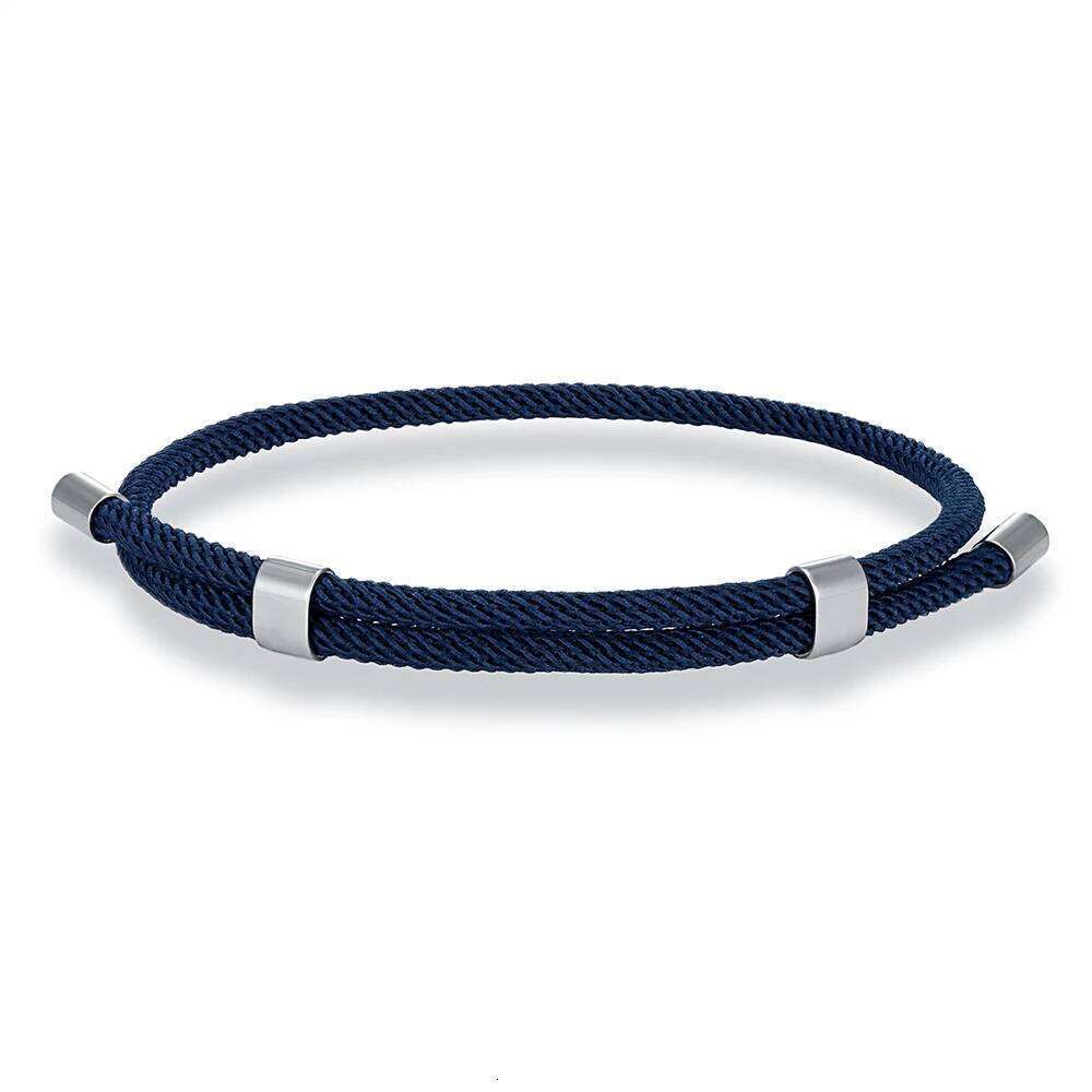 MKENDN Simple Style Men Women Bracelet 3mm Durable Marine Rope With Polished Steel Closure Jewelry Summer Beach Gifts 25T1226