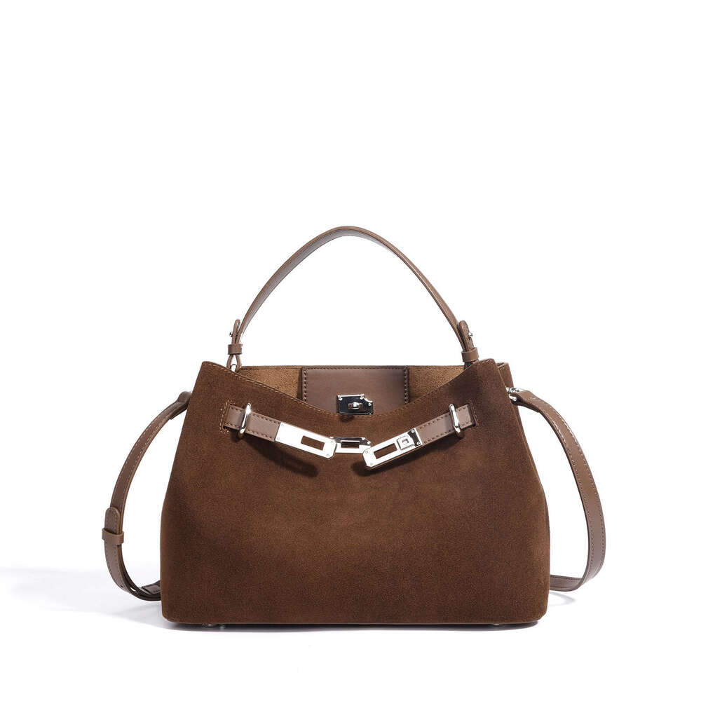 Luxury Shoulder Bags Totes Hobo Genuine Leather Large Capacity Commuter Handbag New Versatile Top Layer Suede Women S Designer Niche Crossbody Bag