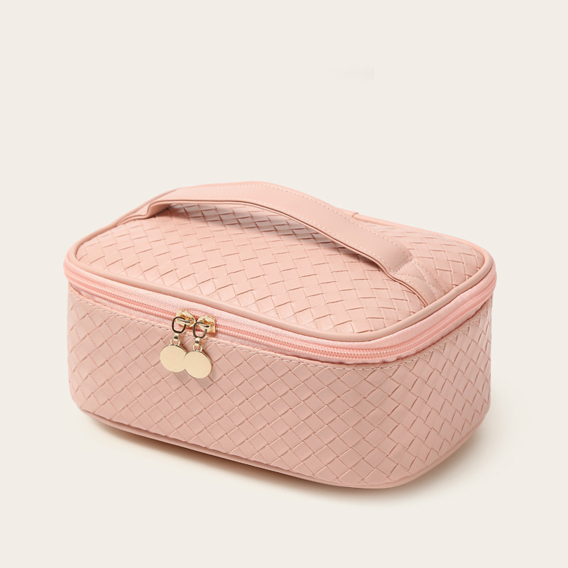 new Vintage light luxury large-capacity hand-held makeup bag for women portable travel skincare product partitioned waterproof toiletries storage bag