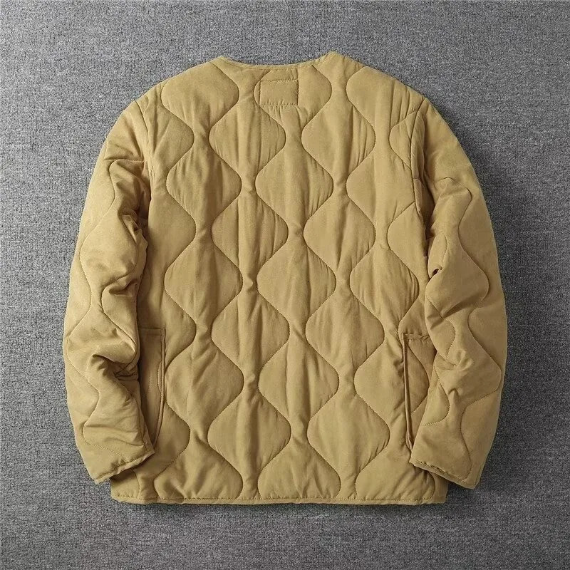 Vintage M65 Liner Jacket Men Winter Khaki Thick Multi-pocket Tooling Padded Jacket Long Sleeve Cardigan Hunting Coat 251222