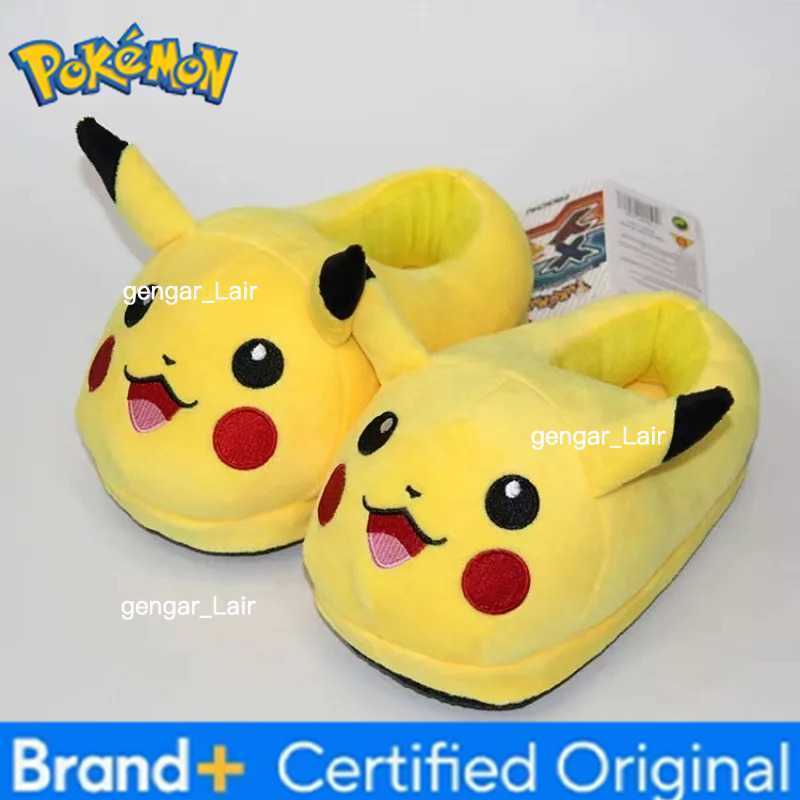 Pokemon Anime Winter Slipper Cute Pikachu Soft Warm Unisex Cosplay Shoes No Slip Comfortable Home Indoor Slippers Christmas Gift W251226