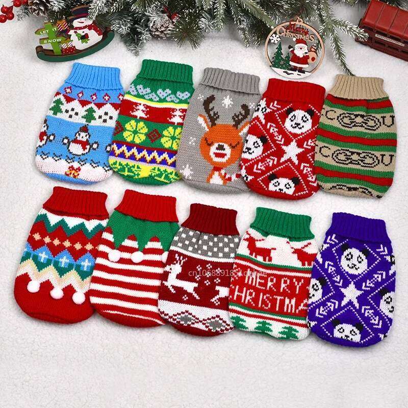 Cat Sweater Pullover Winter Dog Clothes for Small Dogs Chihuahua Yorkies Puppy Jacket Pet Clothing Christmas 25T1226