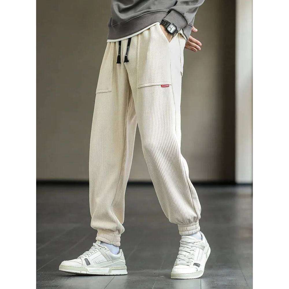 2023New Autumn Winter Corduroy Sweatpants Men Baggy Joggers Fashion Streetwear Loose Casual Harem Pants Plus Size 8Xl