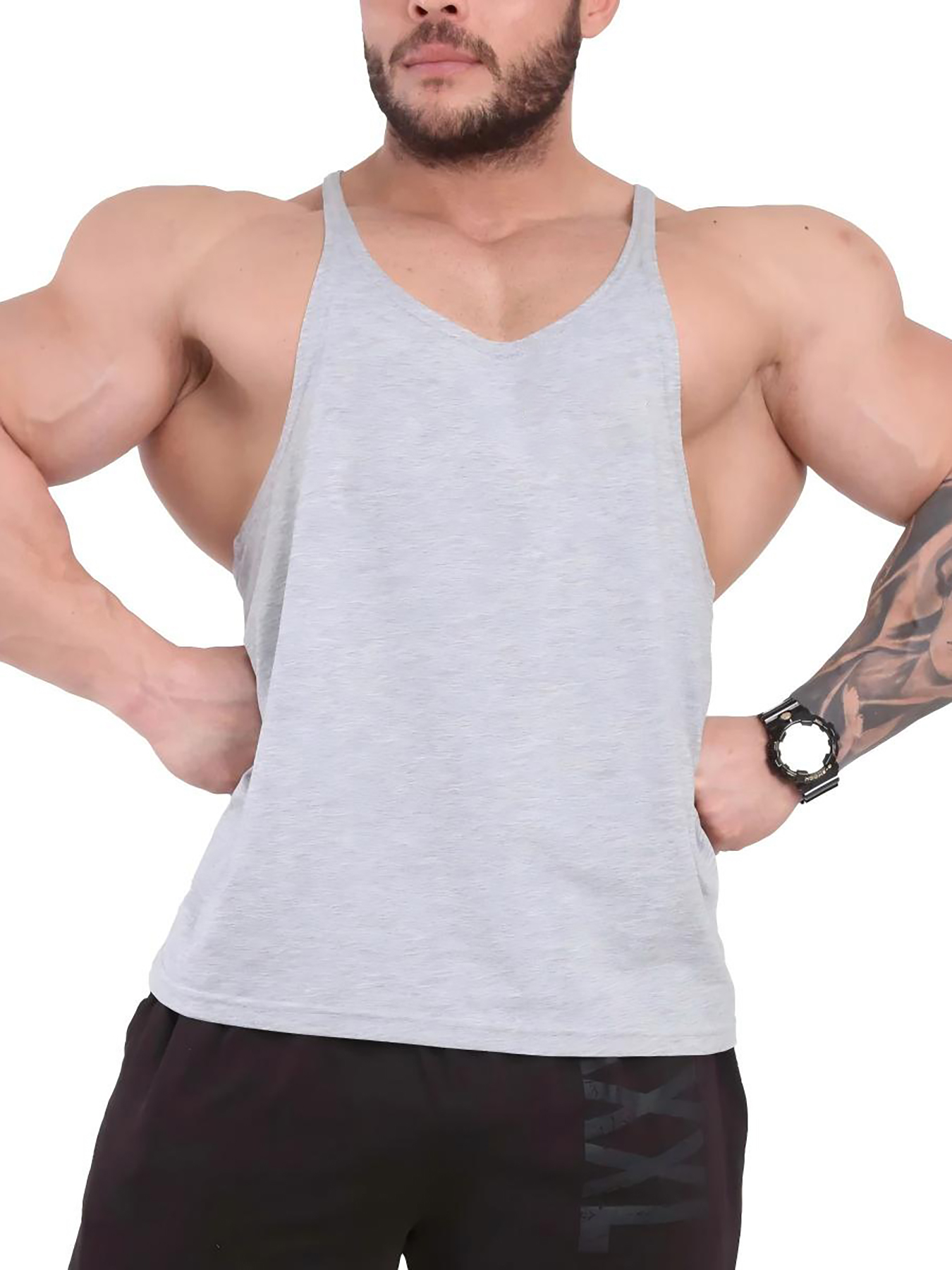Men's Breathable Gym Tank Top Quick Dry Lightweight Sports Vest for Fitness Running Workout