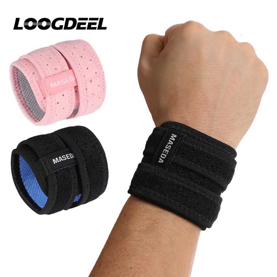 LOOGDEEL 1Pcs Thin Gym Wrist Wraps Double Strap Compression Wrist Straps Badminton Workout Tennis Weightlifting Wrist Support M251226