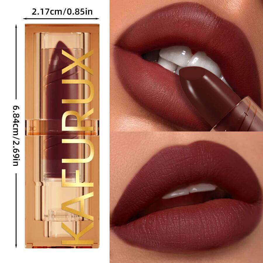 1PC Professional Lipstick Waterproof Lips Makeup Long Lasting Pigment Nude Brown Red Lipsticks Velvet Matte Lip Tint Cosmetics 25H1226