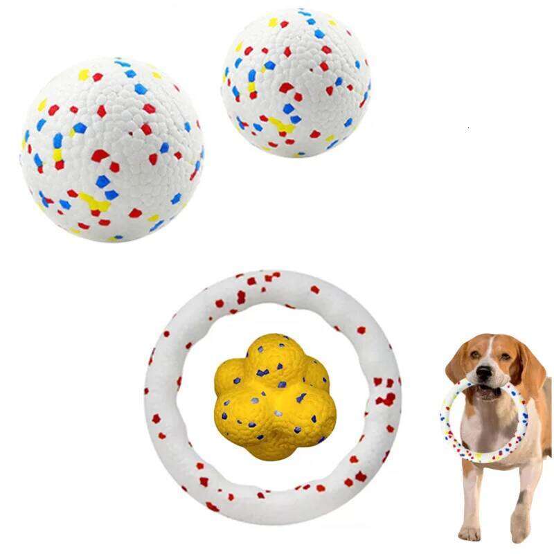 Pet Dog Toy Super Bite Resistant Light Chew ETPU Ball High Elastic Interactive Throwing Flying Toys For Dogs Accessories 25N1226