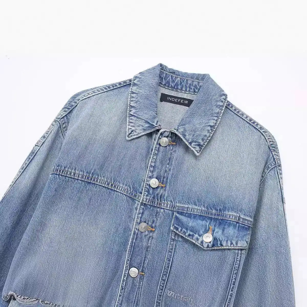 Summer Womens Clothing European And American Cross-Border Unique Pink Washing Denim Long Sleeve Jumpsuit 251225