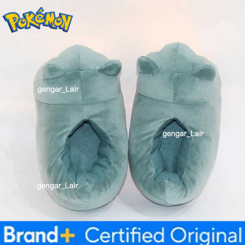 Pokemon 22cm Anime Pikachu Snorlax Cartoon Kawaii Shoes Non Slip Warm Winter Indoor Slippers For Children Creative Gifts Soft W251226