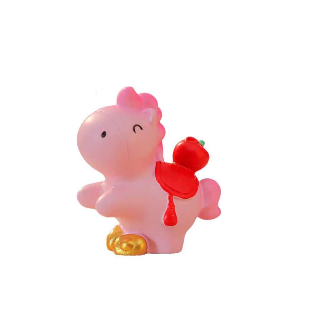 Dh_art Year of the Horse Zodiac Figurine | Chinese Style Desk Ornament for Home & Office | Cute Fortune Horse Statue & New Year Gift