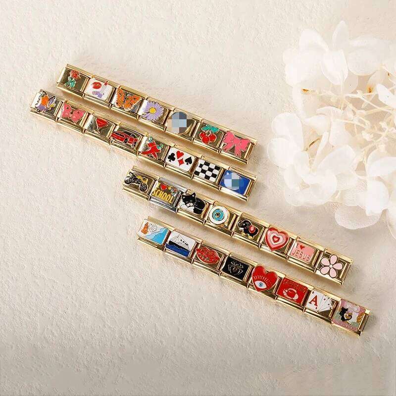 Hapiship Width Original Daisy Heart Love Butterfly Mom Cat Motorcycle Elephant Charm Fit 9mm Bracelet Jewelry Making DJ009 25T1226