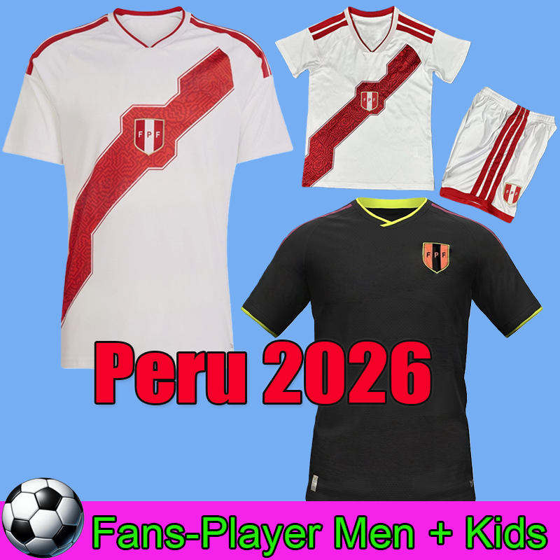 Peru 2026 soccer jerseys Mens Home away Kit football shrits men kids sets