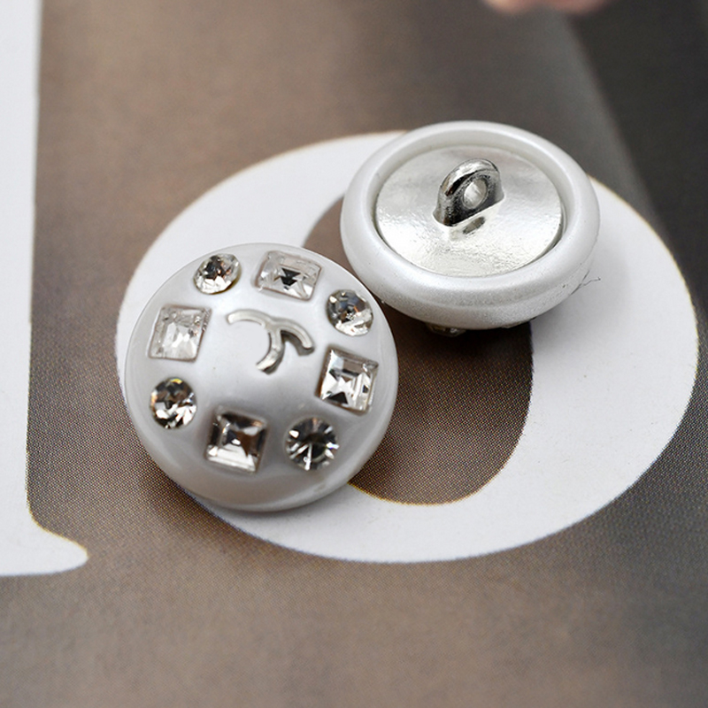 Round Letter Crystal Diy Sewing Button Cute Letter Buttons for Shirt Sweater Cardigan Coat