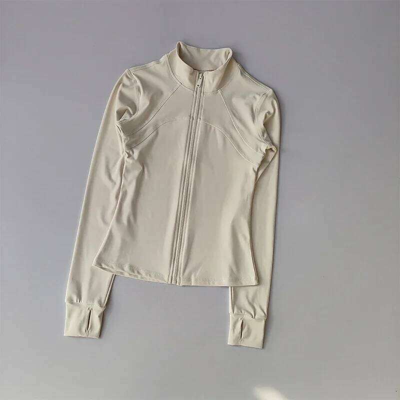 Zippered Sports Women Yoga Suits Slim Fit Training for Jogging Long-sleeved Quick-drying Cardigan Jacket Top 25T1226