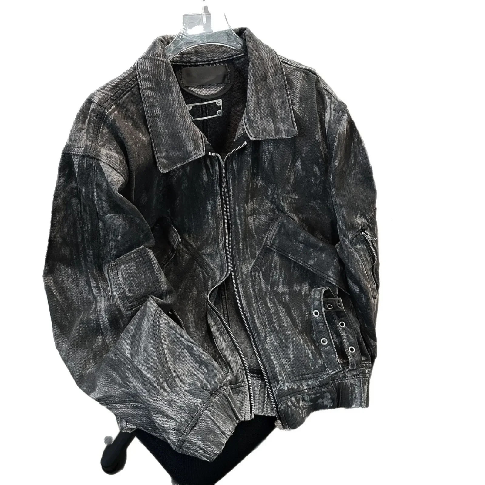 American Washed Heavy Duty Vintage High-End Mens And Womens Loose Casual Denim Jacket Fashionable Casual Outerwear 251223