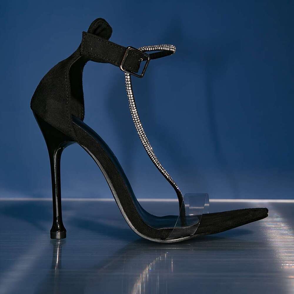 High Heels Elegant Women S High Heels Pointed Toe Ankle High Stiletto Polyurethane Lining Insole Rubber Sole Open Toe Design Thin Heel Summer Ready MO