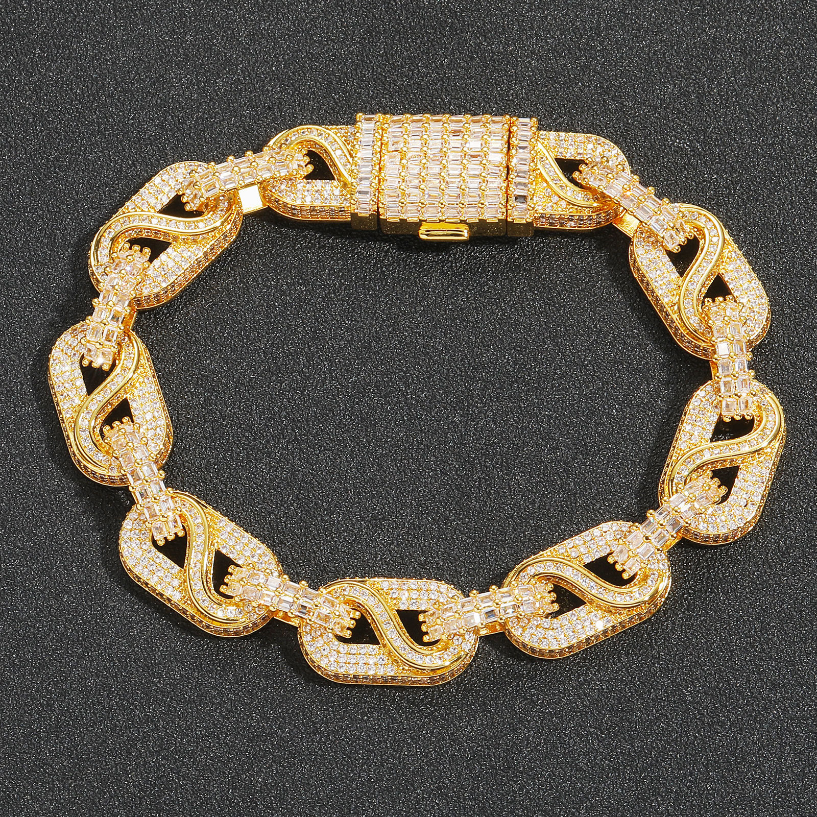 bracelet silver bracelet Cuban Link Bracelet luxury bangles luxury jewelry designer bracelet homme bracelet men mens bracelet bangle Chain shaped brac