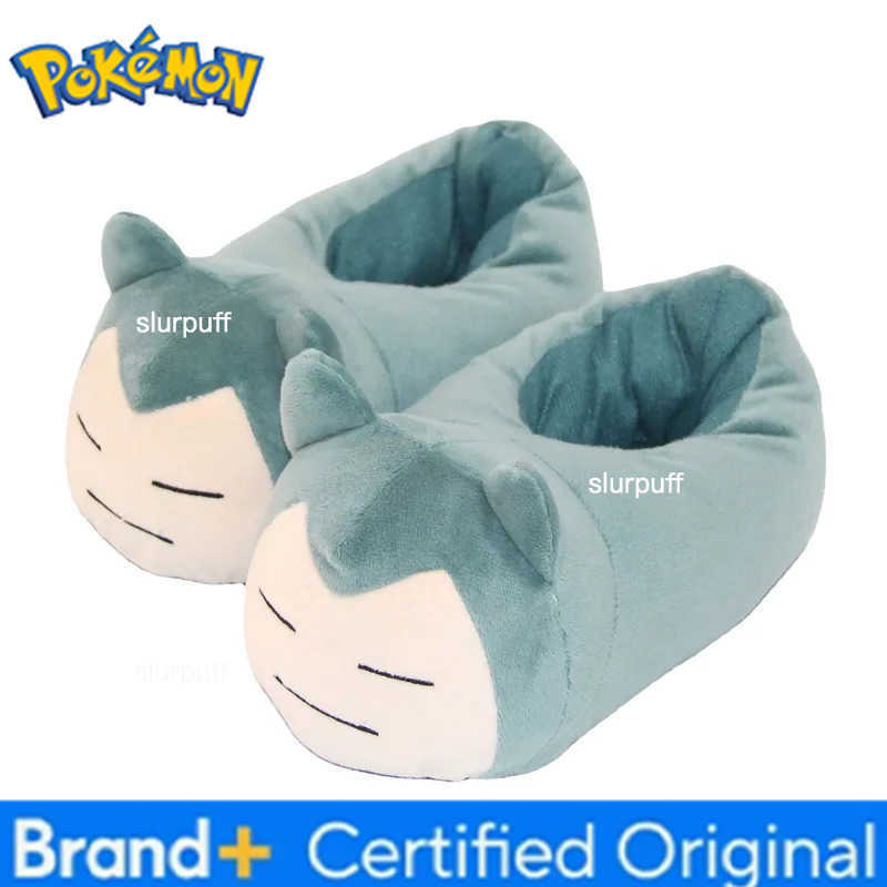 Pokemon 22cm Anime Pikachu Snorlax Cartoon Kawaii Shoes Non Slip Warm Winter Indoor Slippers For Children Creative Gifts Soft W251226