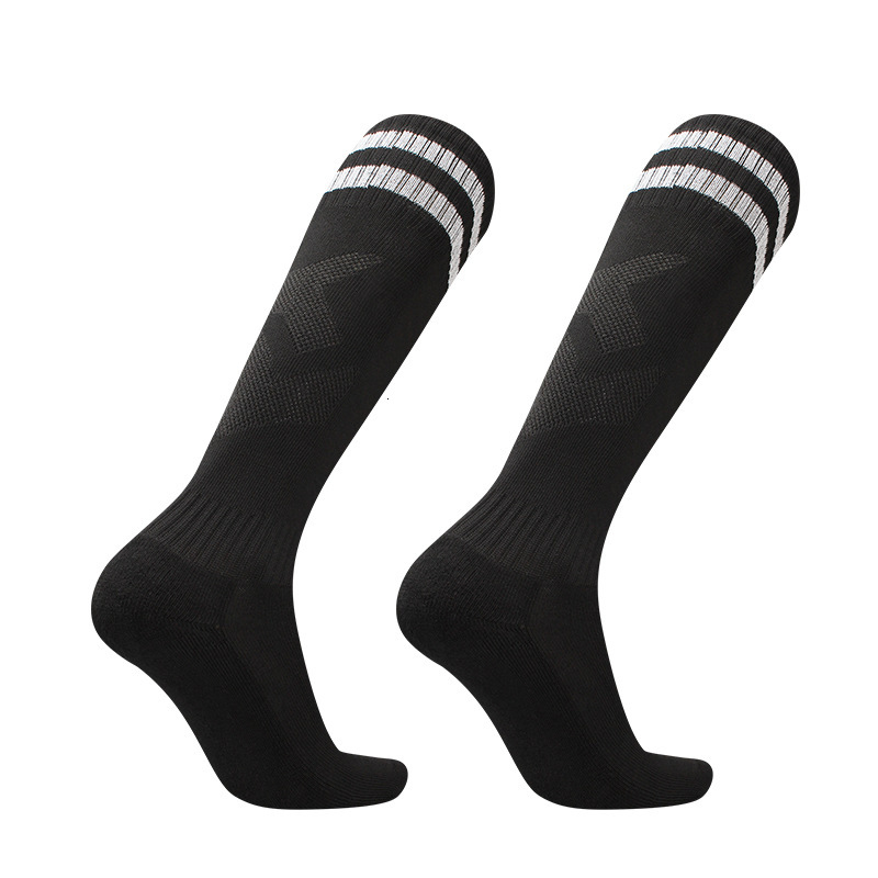 Elite Striped Cotton Soccer Knee Design Fishionable Professional Football Socks Youth Over-The-Knee High Tube Thickened Towel Bottom NonSlip Sports So - view 3