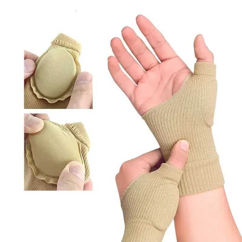 1Pair Breathable Wrist Thumb Compression Arthritis Gloves Wrist Support Brace with Gel Thumb Injury Pads for Pain Relief M251226