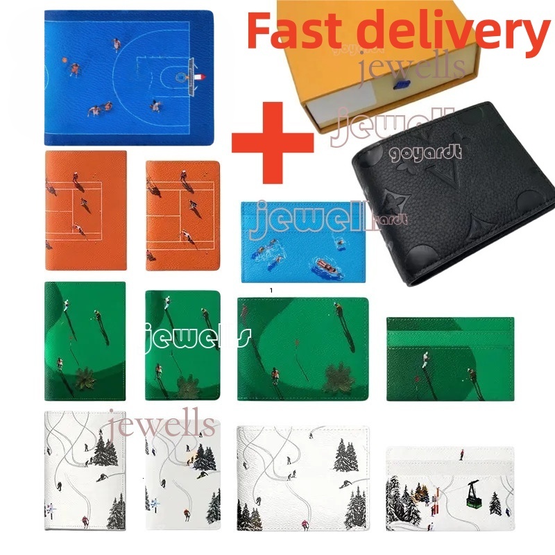 10A wallet golf Card Holder Designer Wallet Basketball Court Wallet Holiday Sports Series Style Football Model Card Holder Passport Bag Designer Eallet golf wallet