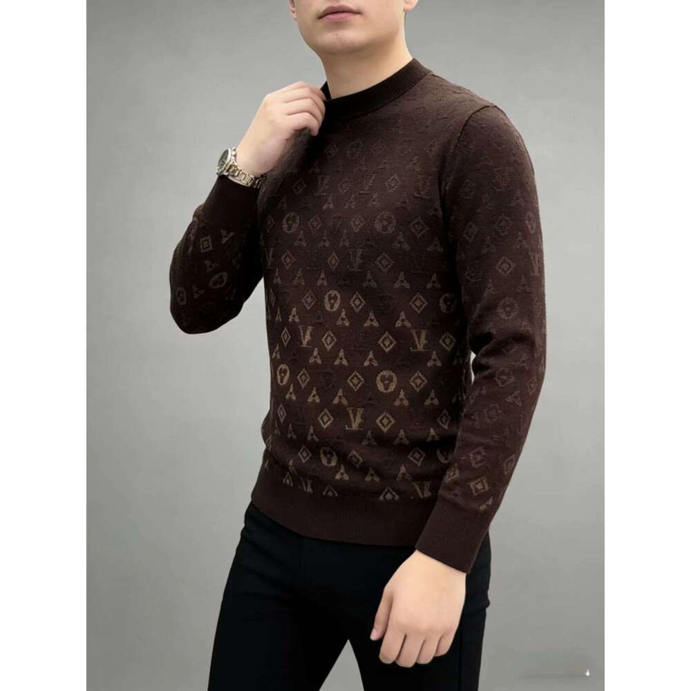 Autumn And Winter Long-Sleeved Sweater Trendy Brand Warm Slim-Fit Bottoming Top New Versatile Men's Clothing