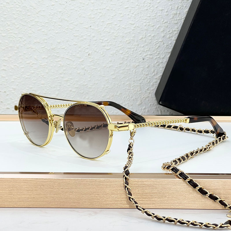 Designer mens and womens sunglasses metal framed pilot sunglasses acetate fiber sunglasses with chains outdoor casual glasses with boxes 4291 UV400