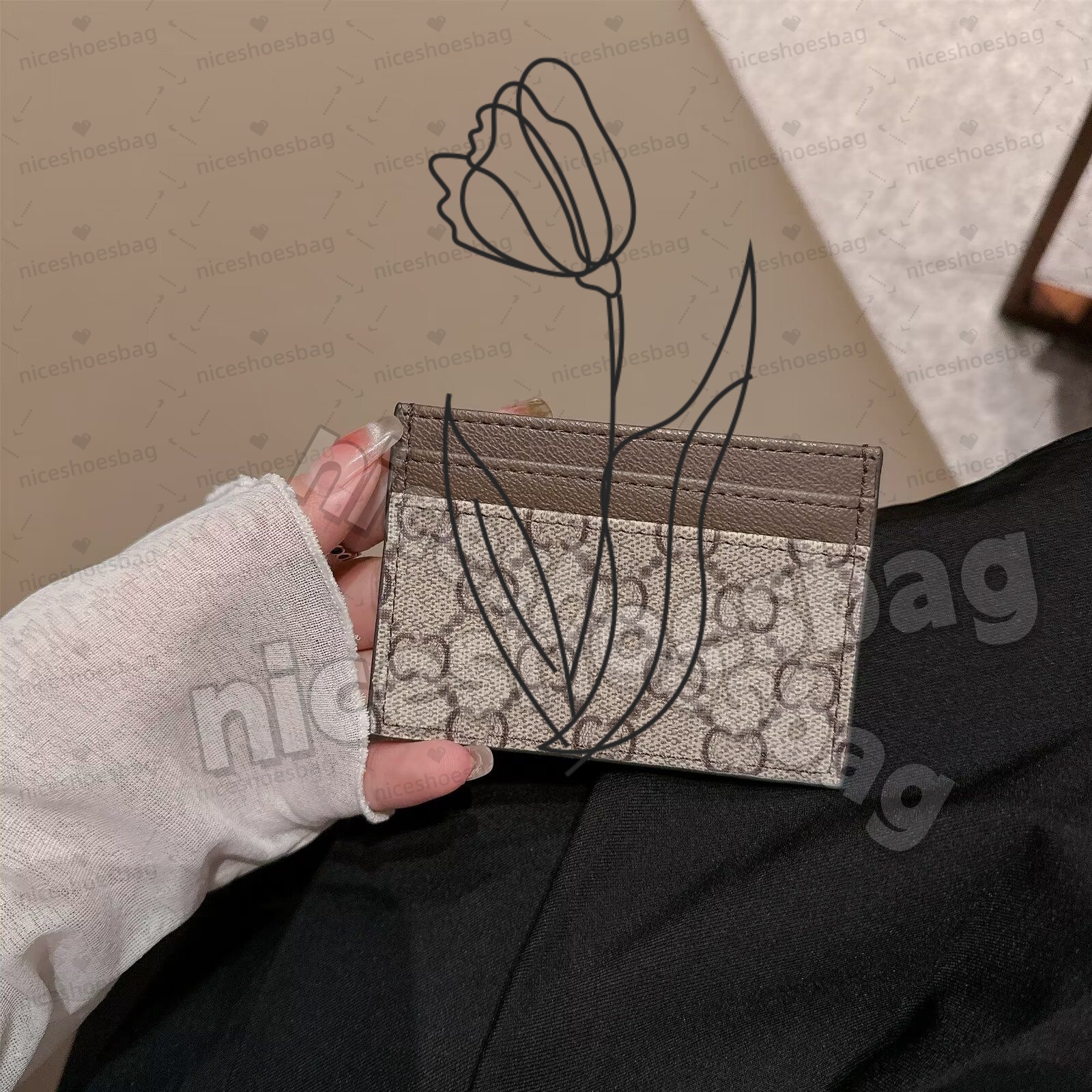 Luxury card holder designers credit card holders mini wallets High Quality For Mens And Womens Genuine Leather Pure Color designer wallet purses wallet