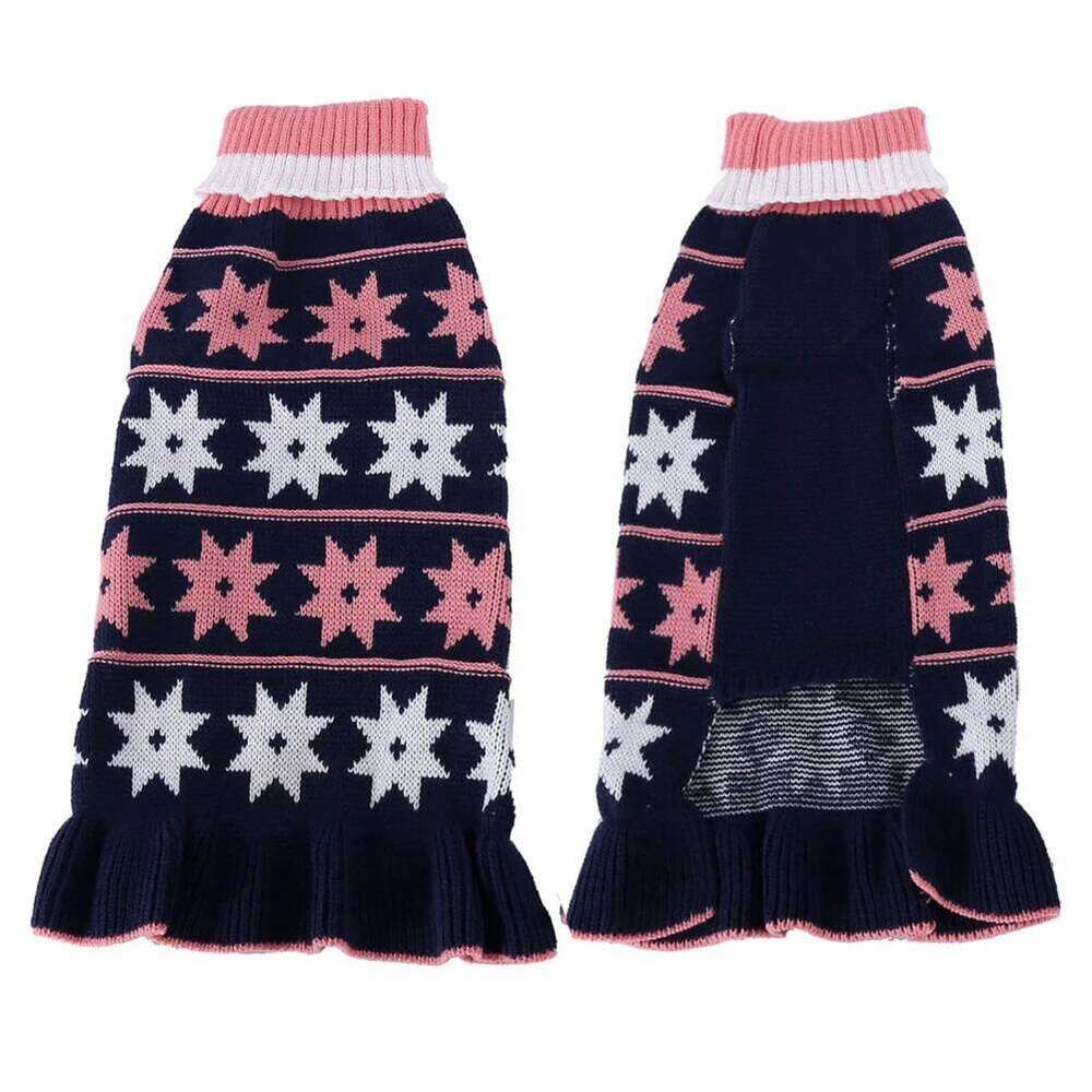 XS/S/M/L Warm Pet Dog Dresses for Small Dogs Puppy Sweater Cat Dress Shih Tzu Dachshund Clothes Pets Knitwear Clothing Skirt 25T1226