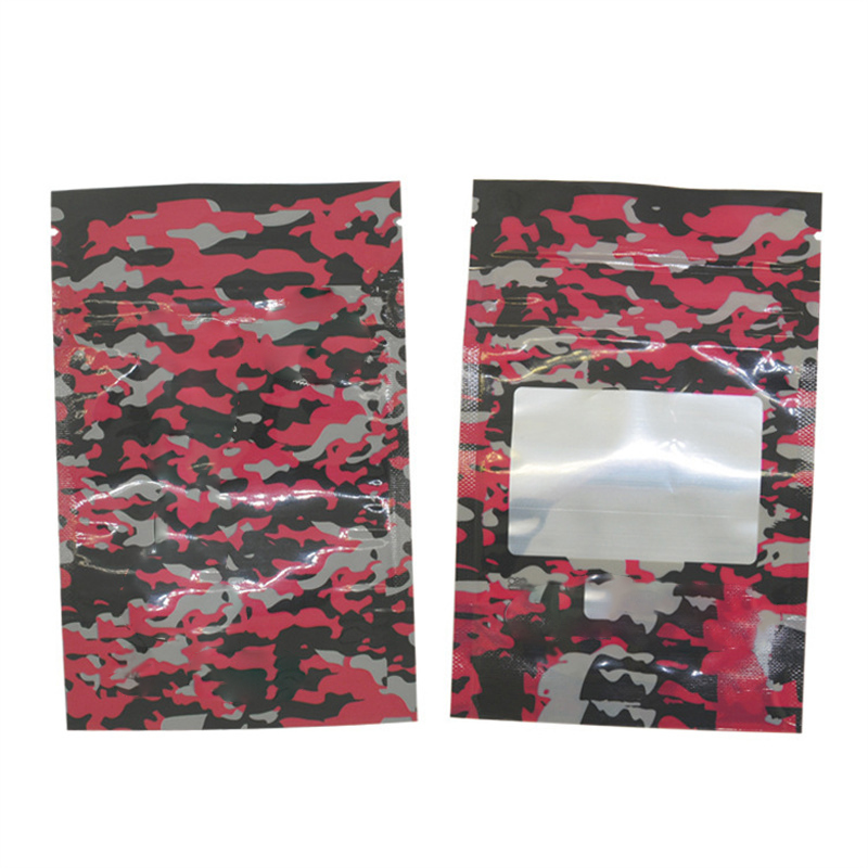 100Pcs Mylar bag 3.5g Clear Window Zipper bags Child lock Plastic Pouch Food Storage Bag Resealable Water Proof Smellproof Packaging Bags