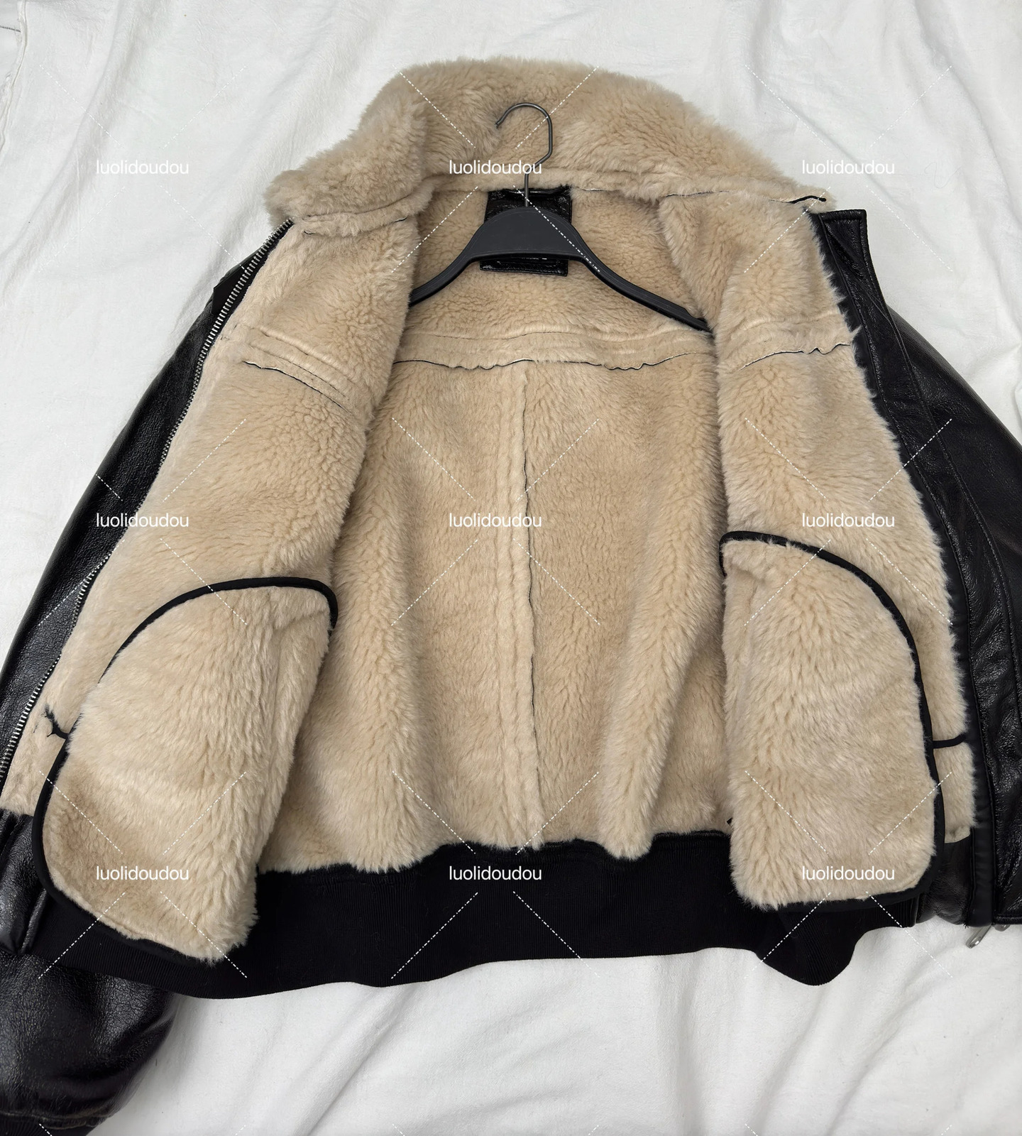 3548/705 Mens lapel thickened fur integrated leather effect jacket fur collar jacket 251222