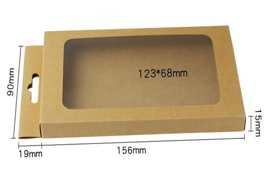 Hot Custom logo Universal Kraft Paper Retail Package packing Box boxes for phone case