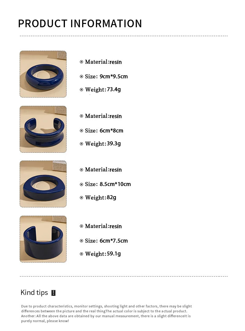 Sparkly y Blue Geometric Acrylic Resin Bangles for Women Men Large Statement Sequin Cuff Bracelets Highend Party Jewelry F 251219