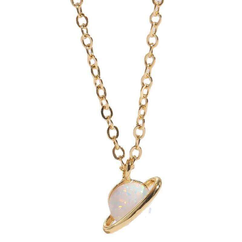 ITSMOS Pendant Female Opal Luxury Choker 14K Gold Plated Vintage Jewelry Necklace for Women Gift 25N1226