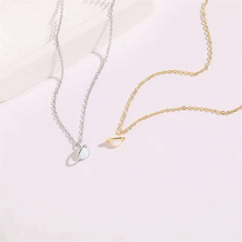 ITSMOS Pendant Female Opal Luxury Choker 14K Gold Plated Vintage Jewelry Necklace for Women Gift 25N1226