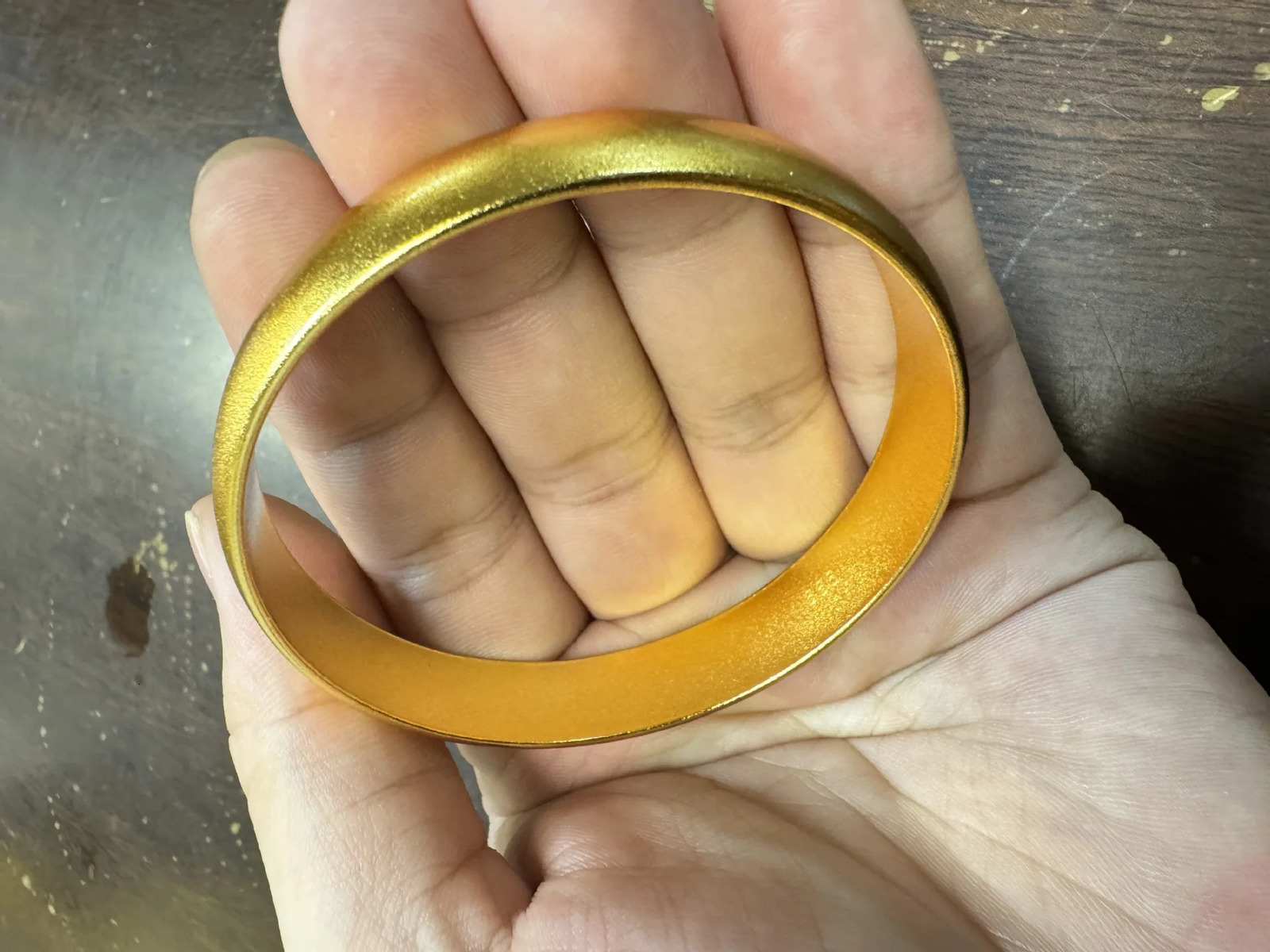 Women 12mm Tire Bangle 24K Gold AU999 Exclusive fit quality 251219
