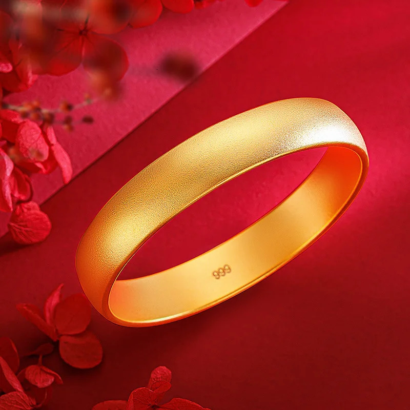 Women 12mm Tire Bangle 24K Gold AU999 Exclusive fit quality 251219