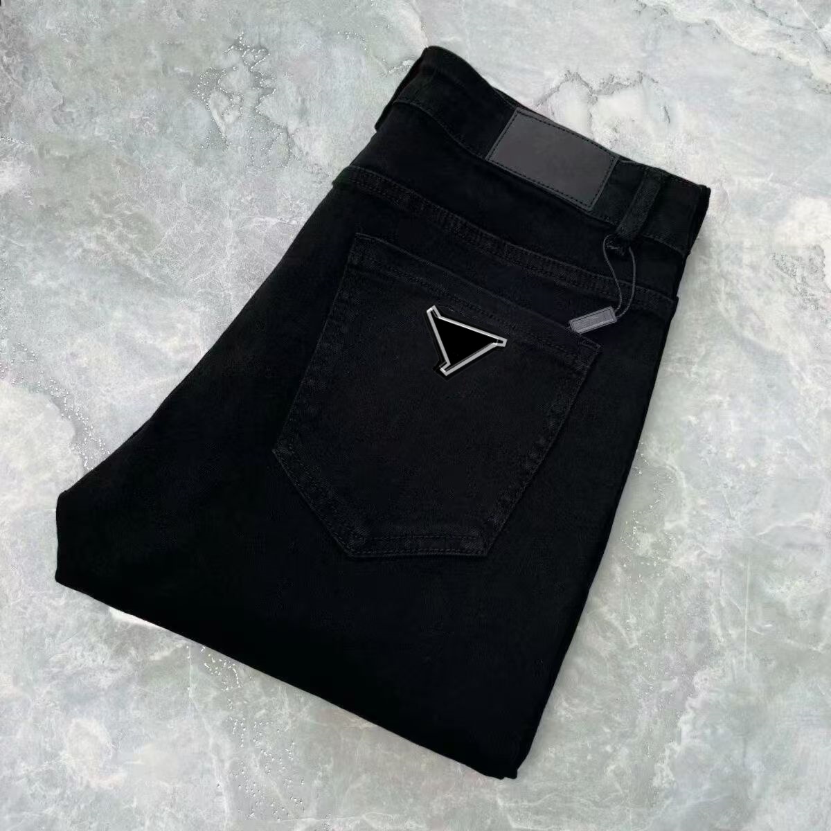 designer jeans mens slim jeans Mens Stretch Skinny Fashion Jeans Luxury Logo Pants stacked jeans men trousers Men and women casual denim pant