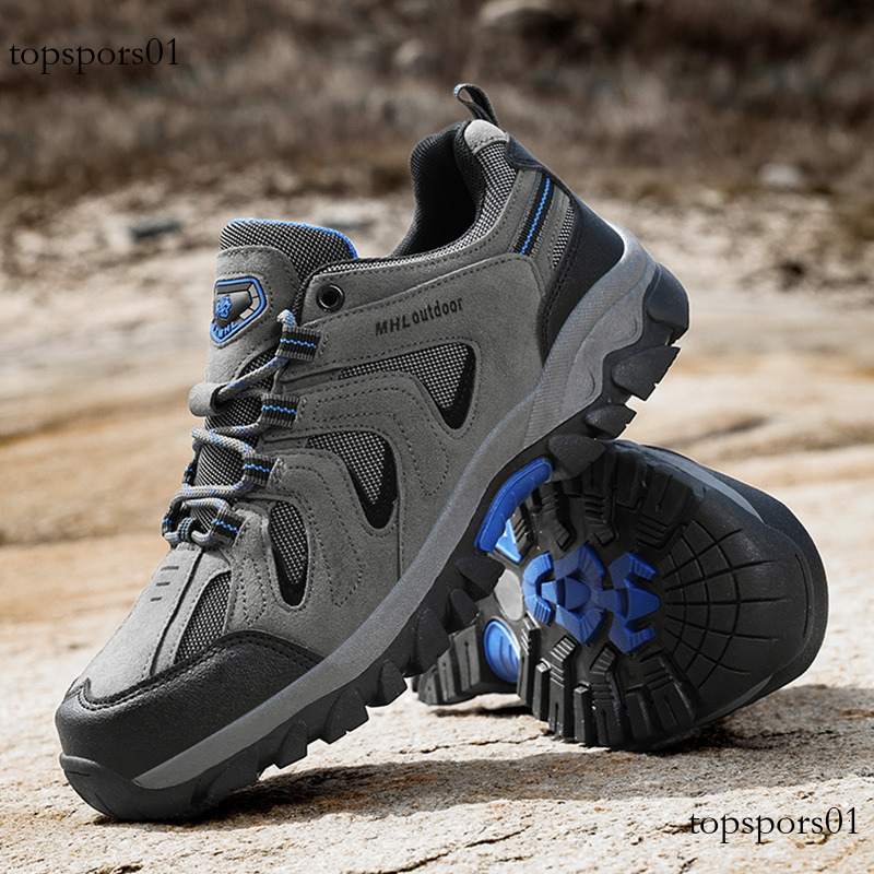 men sneakers New Outdoor Sports Large Size Rubber Sole High Top Wear-Resistant Hiking Casual Cross-Border Hot-Selling Men's Shoes Wholesale