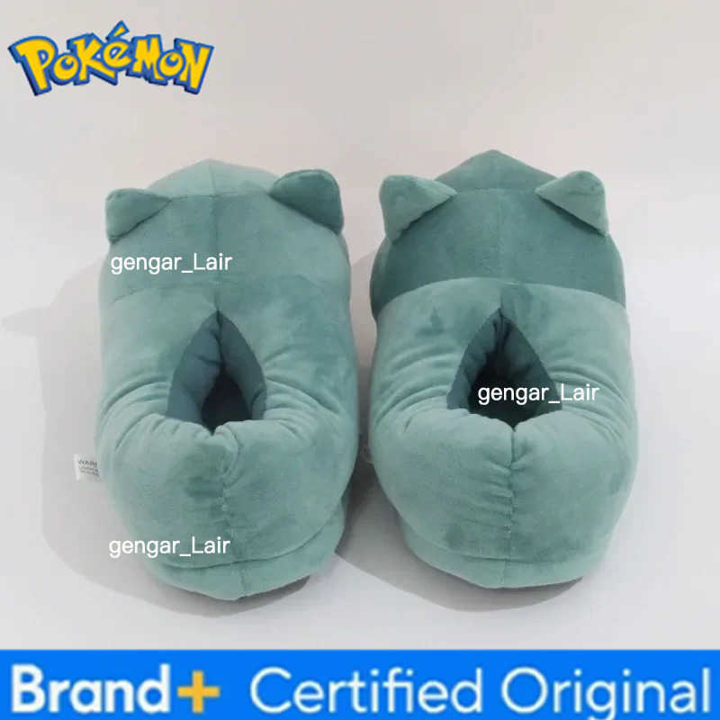 Pokemon Cartoon Anime Slippers Cotton Slippers Monster Pocket Snorlax Plush Slippers Mens Winter Warm Shoes Couple Gift Plush Gift W251226