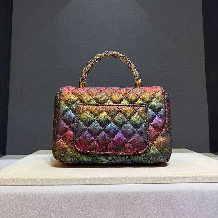 2025 Rhinestone Women Summer Fashion Shoulder Crossbody Bag Diamond Chain Quilted Handbag