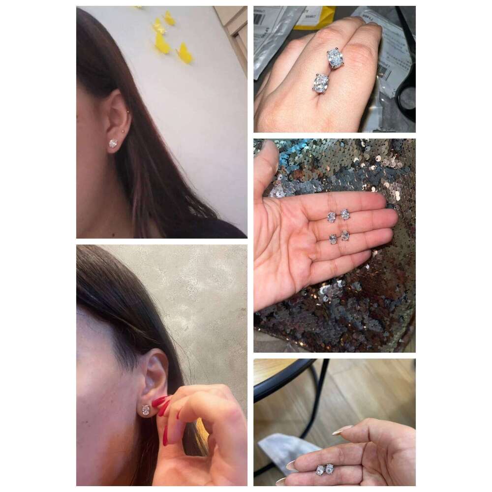 CAOSHI Simple Shiny Oval-shaped CZ Earrings for Female Graceful Lady Versatile Accessories Classical Elegance Women's Jewelry 25H1226