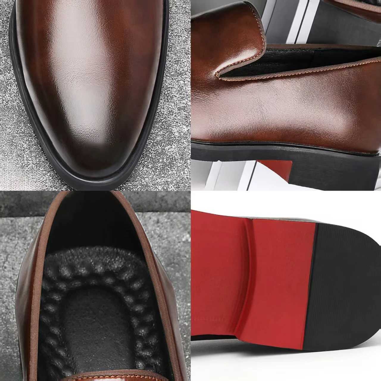 Dress Shoes for Men Business Office Men Loafers Male Flats Driving Shoes Casual Moccasin Slip-On Wedding Leather Shoes Z251227