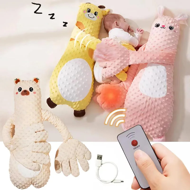 Baby Sleeping Patting Pillow with Soothing Palm Remote Control Electric Baby Hand Pillow Soothing Doll Palm Patting for Toddler 251226