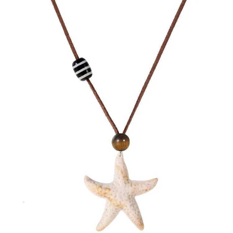 Maillard Starfish Long Necklace for Women Summer Seaside Vacation Style Halter Neck 2025 New Model Suitable for Pairing with Dresses Pendant Accessory