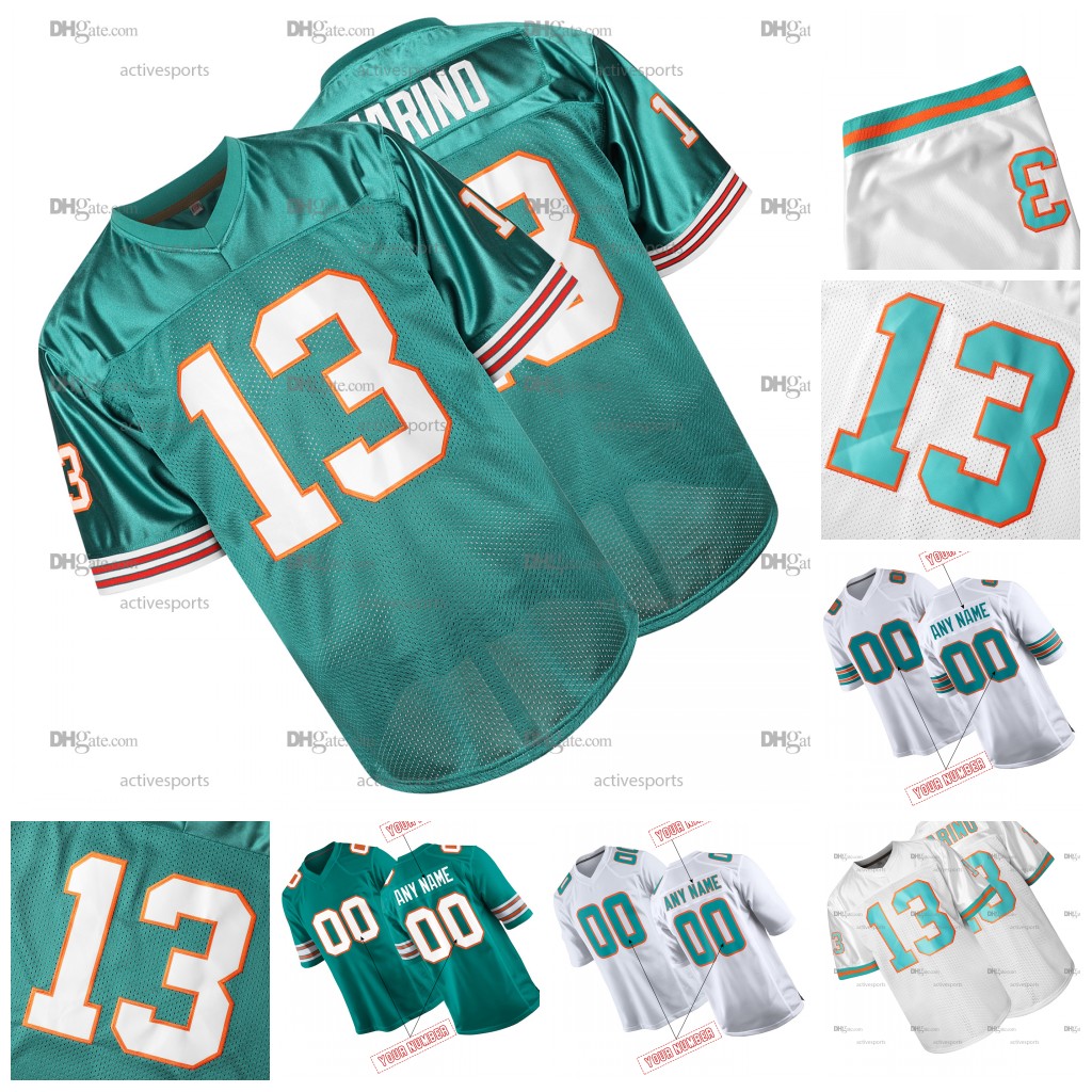 Custom 1 Tagovailoa Football Jersey Ewers Achane Wilson Waddle Brooks Douglas Stitched Name Logos Embroidered Polyester