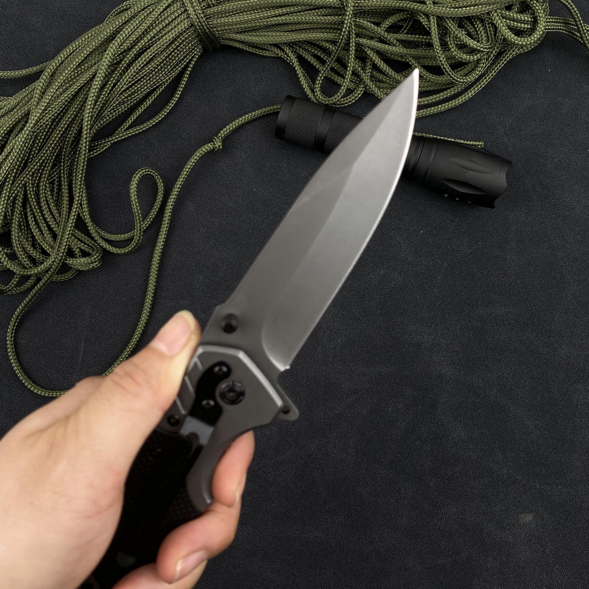 9 knife Spring Tactical Assisted Folding Knives Rescue Camping Survival Pocket Knife