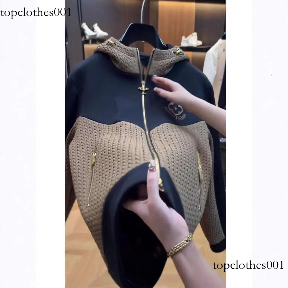 Autumn Winter Small Fragrance Style Men's New Jacket Light Luxury Designer Hooded Old Flower Wheat Ear Loose Casual Fashion Coat